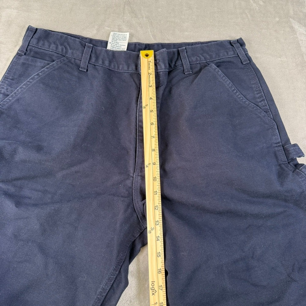 Carhartt Lot B11-MDT 2 Pairs Loose Original Fit Duck Work Pants Men's 38x34 Navy - Picture 7 of 10